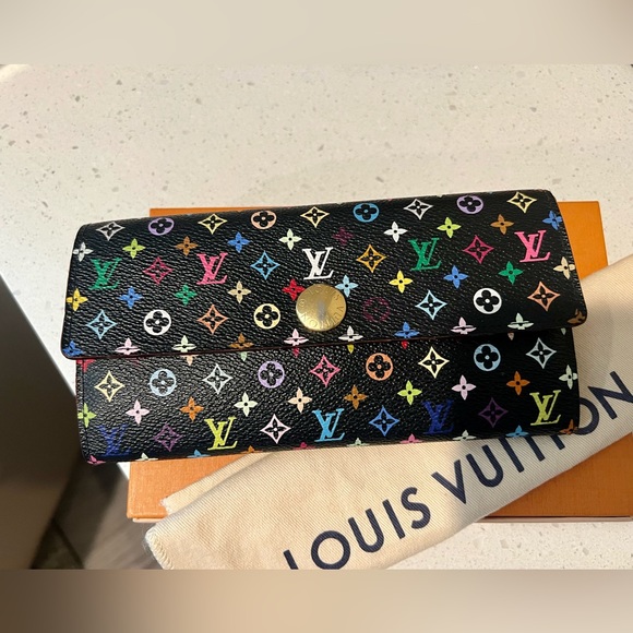 Louis Vuitton▪️RARE Multicolor full size Continental Sarah wallet - Picture 2 of 12